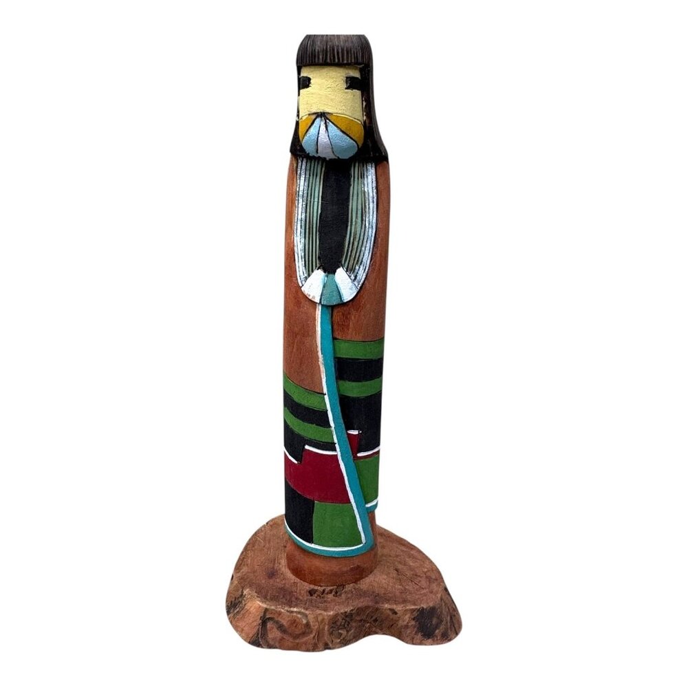 Vintage Kachina Wooden Shalako Dawn 9.5" Native American Carved Winter Solstice